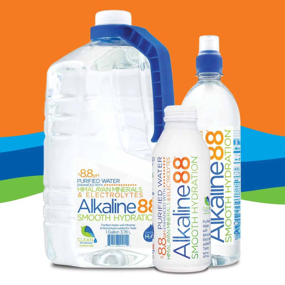 Alkaline88 Smooth Hydration Bottle Sizes