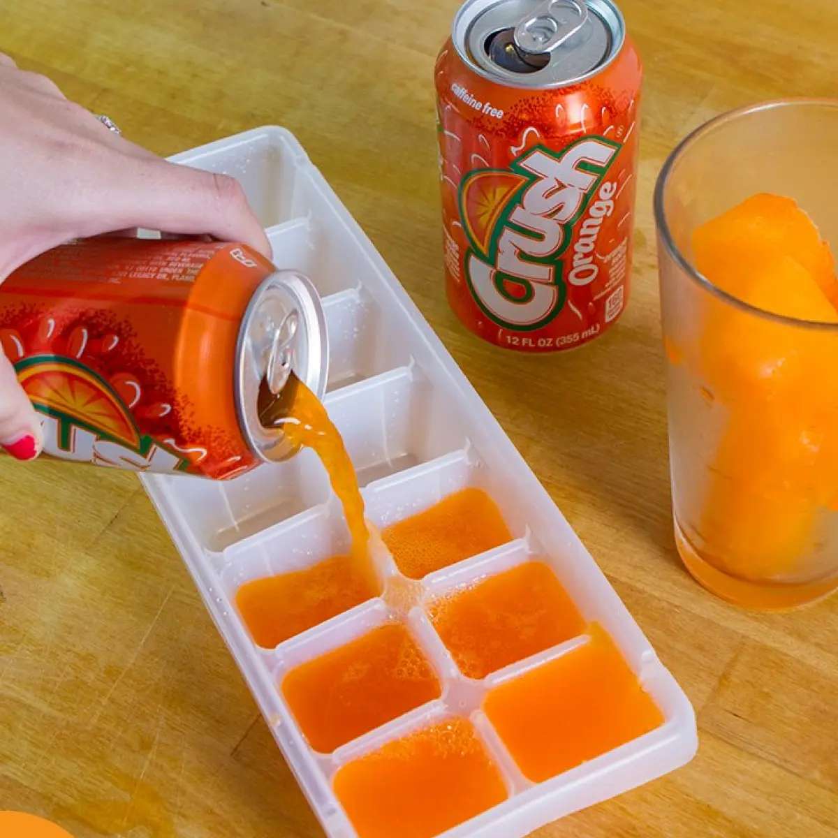 Crush Orange Soda Ice Cubes