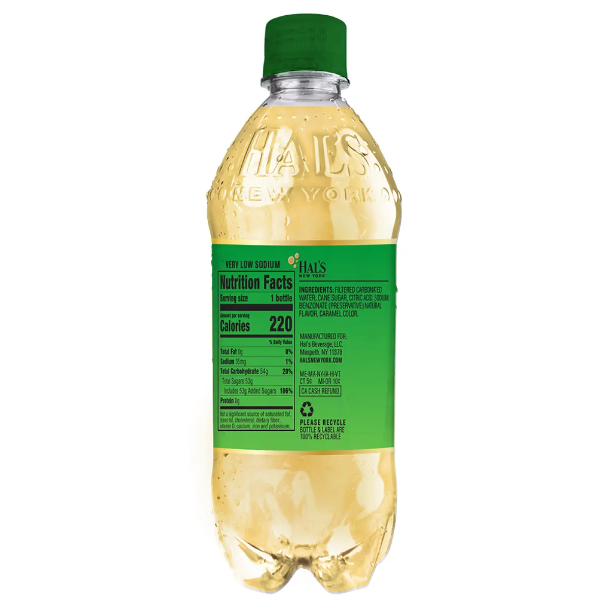 Hal's New York Ginger Ale Nutrition Info