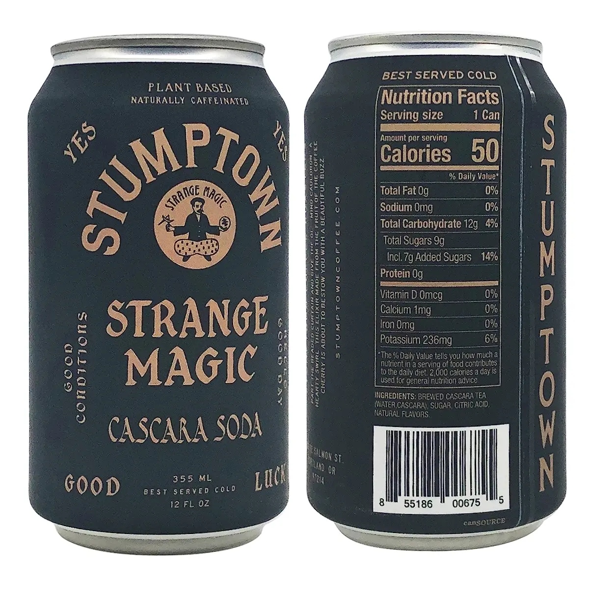 Stumptown Strange Magic Cascara Soda Nutrition Label